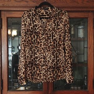 leopard print TALL limited dress shirt